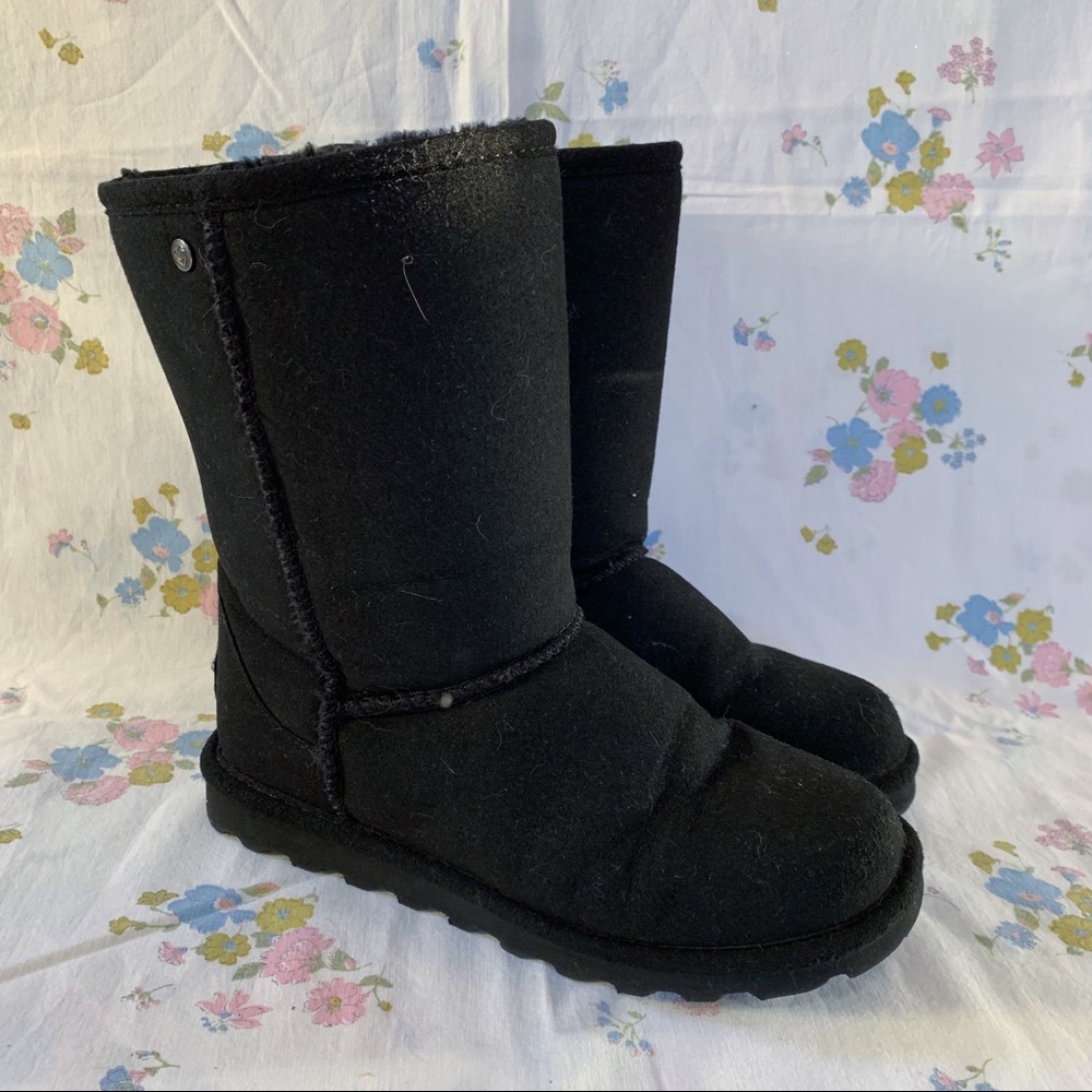 BearPaw Elle Short Vegan Black Boots